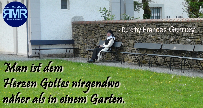 Nonne, Park, Marienstatt, Parkbank, Ruhen, Meditation, read MaryRead, Literaturmagazin online,